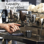 Load image into Gallery viewer, RECAPS 80ml Stainless Steel Espresso Cups Set - 2 Pack Double Wall 304 Stainless Steel Demitasse Cups 2.7oz,Black (Small Cup)