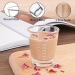 Load image into Gallery viewer, Shot Glasses Measuring cup Espresso Shot Glass Liquid Heavy Glass Wine Glass 2 Pack 26-Incremental Measurement 1oz, 6 Tsp, 2 Tbs, 30ml By BCnmviku (2pack-White)