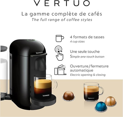 Nespresso Vertuo Plus Coffee and Espresso Maker by Breville, Ink Black