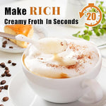 Load image into Gallery viewer, Nahida Light Purple Milk Frother Wand for Coffee, Frother Handheld Rechargeable Electric Whisk with 3 Heads 3 Speeds Drink Mixer Coffee Frother Foam Maker For Latte, Cappuccino, Hot Chocolate, Egg