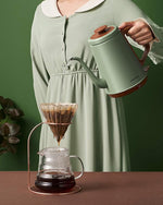 Load image into Gallery viewer, DmofwHi Gooseneck Electric Kettle(1.0L), 100% Stainless Steel BPA Free Classic Pour Over Coffee Kettle | Tea Kettle - Green