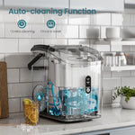 Load image into Gallery viewer, Antarctic Star Nugget Ice Makers Countertop with Self-Cleaning, 35lbs/24Hrs, Portable Crushed Ice Machine with Handle/Basket/Scoop for Home, Kitchen, Office, Camping(Black)