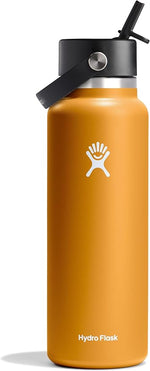 Load image into Gallery viewer, Hydro Flask Water Bottle - Insulated Stainless Steel - Wide Straw Lid, Non Spill, Leakproof in 40 Oz Fossil Brown