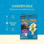 Load image into Gallery viewer, Kauai Coffee K-Cup Pods for Keurig Brewers – Arabica Coffee, 10% Hawaiian – Medium Roast, Bright Aroma With Light Floral Notes – Garden Isle, 1 Pack of 22 Single Serve K-Cups