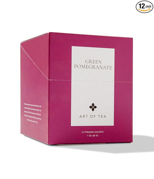 Art of Tea | Pomegranate Green Tea | 12 Count Sampler Box