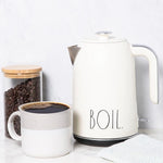 Load image into Gallery viewer, Rae Dunn Electric Hot Water Kettle - Stainless Steel Coffee Maker, Tea Kettle, Swivel Base, With Automatic Shut Off Boil-Dry Protection, Easy Pour Pitcher, 1500 Watt Boiling Power, 1.7 Liters, Cream