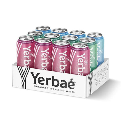 Yerbaé Energy Beverage - Variety Power Pack, 0 Sugar, 0 Calories, 0 Carbs. Yerbae is Energized by Yerba Mate, Plant-Based, Healthy Alternative to Sugary Energy Drinks, 16oz cans (12 Pack)