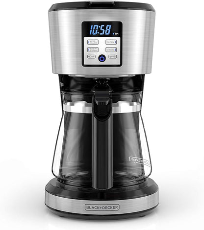 BLACK+DECKER 12-Cup Coffeemaker, Programmable, Exclusive VORTEXTM Technology, CM1331S-1