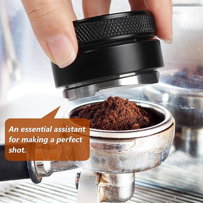 51mm Adjustable Espresso Coffee Distributor,Espresso Distribution Tool with 4 Angled Slopes Fits 51mm Bottomless Portafilter