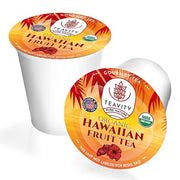 Organic Hibiscus Sabdariffa Tea Pods with Peach, Mango, & Passionfruit - Naturally Decaf Tea - Hawaiian Fruit Tea by Teavity (24 Tea Pods)