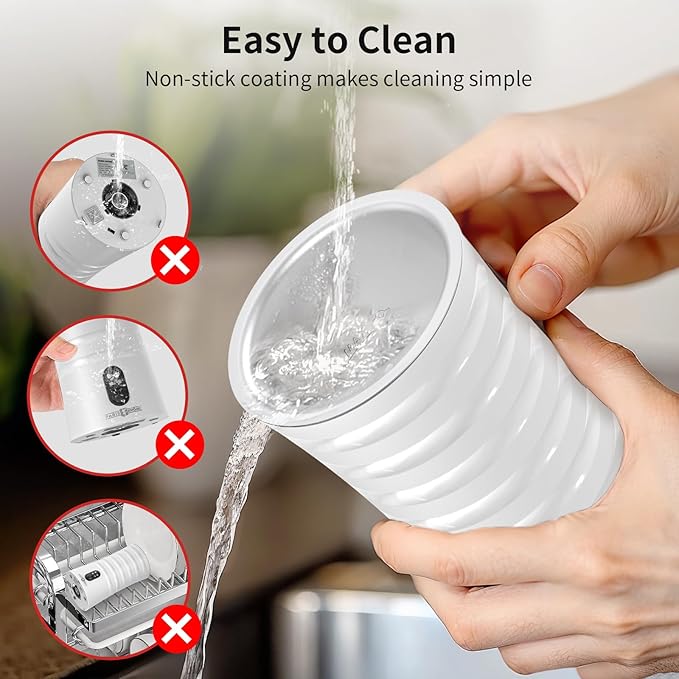 Milk Frother, 4-in-1 Milk Steamer and Frother, Hot & Cold Foam Milk Warmer with Temperature Control, Auto Shut-Off Frothers for Coffee, Latte, Cappuccino, Macchiato