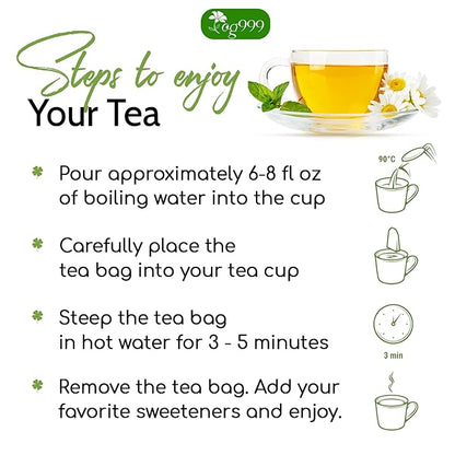 TOG999, Premium 120 Thyme Leaf Tea Bags, 100% Natural & Pure Thyme Leaves. Loose Leaf Thyme Herbal Tea. Thyme Leaf Tea. No Sugar, No Caffeine, No Gluten, Vegan.