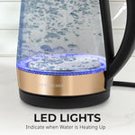 Load image into Gallery viewer, Zulay Kitchen Fast Boiling Electric Water Kettle - 1.7L, 1500W, Auto Shut-Off for Overboil &amp; Boil Dry Protection, Cool-Touch Handle, 360° Base - Rapid Teapot Boiler For Coffee &amp; Tea - Black Copper