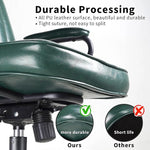 Load image into Gallery viewer, Artswish Mid Century Office Desk Chair - Green Leather Home Office Chair with Wheels and Arms