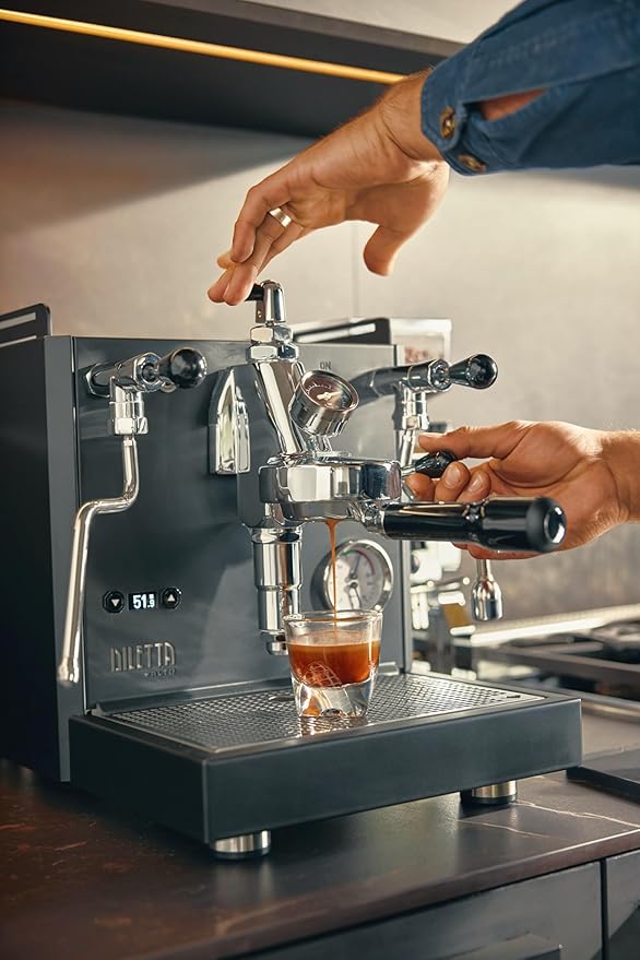 Diletta Alto Espresso Machine with Flow Control | Dual Boiler | PID | Shot Timer | Adjustable OPV | (Stainless Steel)