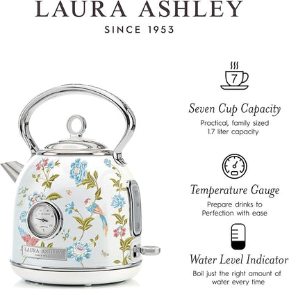 VQ - Laura Ashley 1.7L Dome Kettle - Elveden White