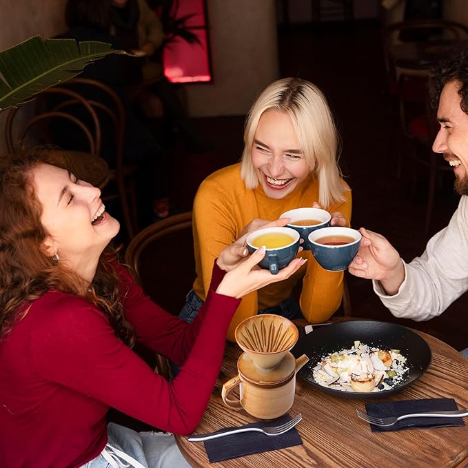 AZYM Pour Over Coffee Maker Set,with Lid and V60 Paper Coffee Fliters 20 Counts,High Heat Resistant Vintage Coffee Carafe Dripper Set for Home Café Restaurant Camping Hiking(Yellow)