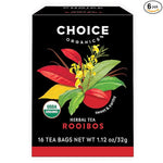 Load image into Gallery viewer, Choice Organics - Organic Rooibos Tea (6 Pack) - Fair Trade - Compostable - Caffeine Free - 96 Organic Herbal Tea Bags