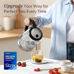 Load image into Gallery viewer, Cosori Electric Kettle, No Plastic Filter &amp; Spout, 1.7L Tea Kettle &amp; Hot Water Boiler For Coffee &amp; Tea, Water Heater &amp; Teapot, Automatic Shut Off, Borosilicate glass, Black, 1500W