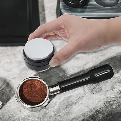 51mm Coffee Distributor & Tamper, Dual Head Coffee Leveler and Espresso Puck Screen Fit for 51mm Breville Portafilter, Adjustable Depth Professional Barista Espresso Hand Tamper for Espresso Machine