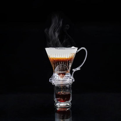 Clever Coffee Dripper and Filters, Large 18 oz, Original Classic Design, Safe BPA Free Plastic, dripper coffee maker, drip coffee maker pour over, 100 filters, coaster and lid, 18 oz (Clear)