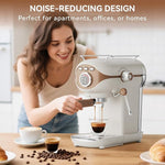 Load image into Gallery viewer, Espresso Machine, 20 BAR Pump Temperature Control, Compact Espresso Maker with Steam Milk Frother, Professional Coffee Makers for Home, Cappuccino, Latte, Gifts for Coffee Lover, White
