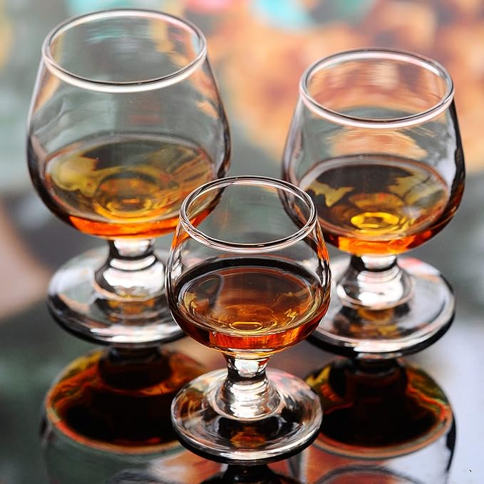 1.75oz Mini Shot Glass Set of 6 - Clear, Super Cute, Perfect for Tasting Brandy - Glass Snifters