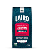 Load image into Gallery viewer, Laird Superfood Peruvian Dark Roast Coffee with Functional Mushrooms, Certified Organic Peruvian Ground Coffee Beans, Gluten-Free, Dairy-Free, Non-GMO, Paleo, Keto Friendly, 12 oz. Bag