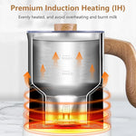 Load image into Gallery viewer, AMZCHEF 8-IN-1 Milk Frother and Steamer 550 Watts, 21 oz Split Stainless Steel Automatic Steamer, Milk's Warmer for Latte, Cappuccino, Hot and Cold Froth, Heated Milk, Hot Chocolate, Baby Food White