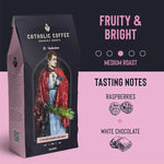 Load image into Gallery viewer, Catholic Coffee St. Valentine | Medium Roast Whole Bean Coffee – Raspberry &amp; White Chocolate Notes | 12oz Bag – Sweet Catholic Gift for Loved Ones