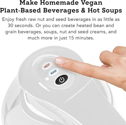 Tribest Soyabella SB-130 Deluxe Automatic Nut Milk Maker & Soy Milk Maker Machine, White/Stainless Steel