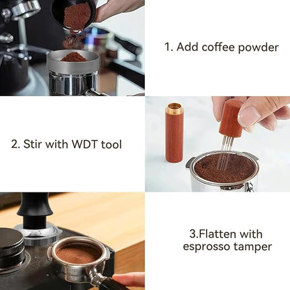 21pcs Espresso Tamper Set, Barista Tools Kit for Coffee Machine, Spring-Loaded 304 Stainless Steel Base 30lbs Coffee Calibrated Tamper kits for Enjoying cafes Home Office hotels(51mm)