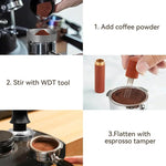 Load image into Gallery viewer, 53mm Espresso Tamper Set, Barista Tools Kit for Coffee Machine, Spring-Loaded 304 Stainless Steel Base 30lbs Coffee Calibrated Tamper and Distributer for Enjoying cafes Home Office hotels(53mm)