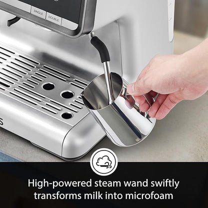 20 Bar Espresso Machine ，with Built-in Grinder & Milk Frother, Professional Stainless Steel Coffee Maker for Home, Café-Quality Latte & Cappuccino