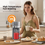 Load image into Gallery viewer, Mini Single Serve Coffee Maker for K Cup and Ground Coffee, Fast Brew One Cup Coffee Machine with Descaling Reminder and Water Window, 6 to 12 oz. Brew Sizes, Grey