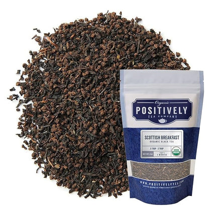 Organic Positively Tea Company, Scottish Breakfast Black Tea, Loose Leaf, 4 Ounce