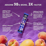 Load image into Gallery viewer, Yerba Mate Peach Mango Drink Mix - Instant Tea Powder with Natural Caffeine &amp; Probiotics for Gut Health, Focus, Cortisol Levels, Immunity, 30 Servings Clean Energy Drink Powdered, No Crash, Sugar-Free