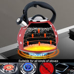 Load image into Gallery viewer, Tea Kettle Stovetop, Whistling Teapot 304 Stainless Steel 3.2 Quart Teakettle, Polka Dot Teapots for Stove Top, Whistle Tea Pot with Cool Touch Ergonomic Handle (Red, 3.2 Quarts)