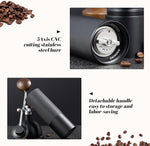 Load image into Gallery viewer, Generic Manual coffee grinder Capacity 25 grams, stainless steel tapered burrs - wooden handle - adjustable internal settings, dual bearing positioning, MCG2401, Black