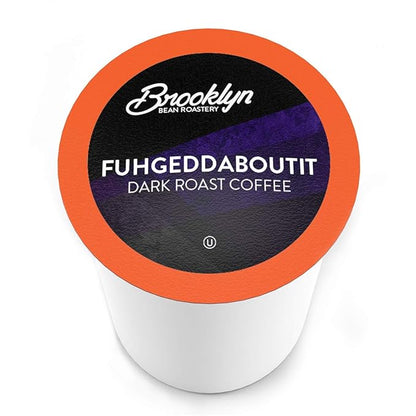 Brooklyn Beans Fuhgeddaboutit Gourmet Coffee Pods - Compatible with Keurig 2.0 K Cup Brewers, 40 Count, Bold and Rich Dark Roast