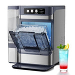 Load image into Gallery viewer, Nugget Ice Maker Countertop, 44 Lbs/24H Chewable Crunchable Ice Maker with 0.8 Gallon Side Water Tank, Ready in 5-10 Mins, Self-Cleaning Pellet Ice Machine Home, Kitchen, RV, Office