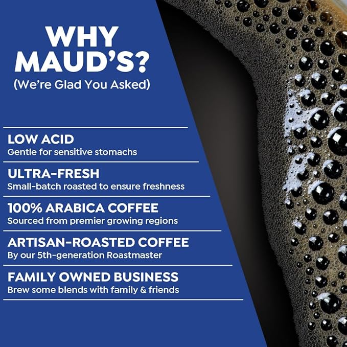 Maud's Columbian Coffee Pods, 50 ct, Single Origin, Medium Roast Coffee in Recyclable Single Serve Pods – 100% Arabica Coffee, Compatible with Keurig K Cups Maker