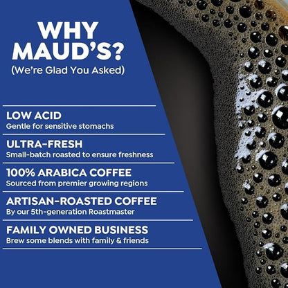 Maud's Columbian Coffee Pods, 50 ct, Single Origin, Medium Roast Coffee in Recyclable Single Serve Pods – 100% Arabica Coffee, Compatible with Keurig K Cups Maker