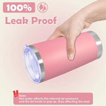 Load image into Gallery viewer, 20oz Tumbler Stainless Steel Tumbler Cup with Lid Vacuum Insulated Double Wall Travel Mug, Durable Powder Coated Travel Coffee Tumbler Mug for Hot &amp; Cold Drinks, Pink,1 Pack