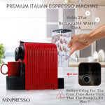 Load image into Gallery viewer, Mixpresso Red Espresso Coffee Machine – Compact 1400W Single Serve Coffee Maker Compatible with Nespresso OriginalLine Capsules, One-Touch Operation, 19-Bar Italian Pump, 27oz Water Tank