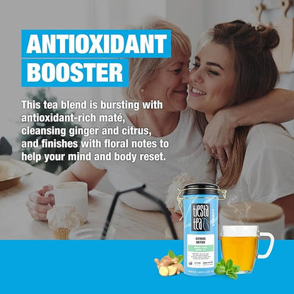 Tiesta Tea - Ginger Citrus Herbal Loose Leaf Tea, Lemon Ginger with Mint and Chamomile, Caffeine-Free, Hot or Iced, Refillable Tin, Makes Up to 50 Cups, 3 Ounce