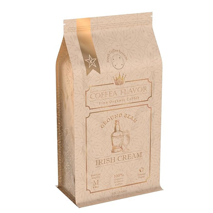 Irish Cream Flavored Ground Coffee – 100% Arabica, No Artificial Sweeteners, Organic, Naturally Flavored, Medium Roast, Single Origin – by Coffea Flavor