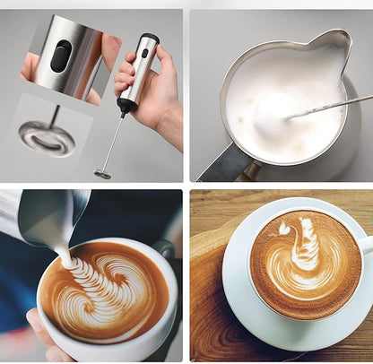 MAEXUS Milk Frother, Rechargeable frother wand, Milk Frother Handheld Foam Maker for Coffee, Cappuccino, Lattes, Matcha, Hot Chocolate, with Milk Frothing Pitcher(20 oz / 600 ml)