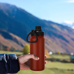 Load image into Gallery viewer, DOMICARE 16 oz Kids Water Bottle for School Stainless Steel Double Wall Vacuum Insulated Water Bottle with Straw lids &amp; Spout Lid, Leakproof BPA Free (Red,4)