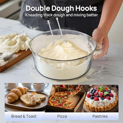 Consciot 4-in-1 Immersion Blender Handheld Max 1100W, Corded Stick Emulsifier with Entire Stainless Steel Blender Shaft, Trigger Speed Control, For Blending, Beating, Frothing, Mixing & More, Non-BPA